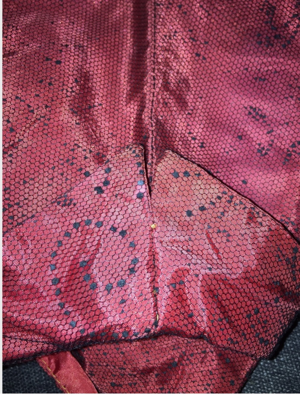 1940s red dress with overlay AS IS - Picture 8 of 10